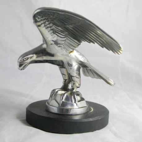 A Chrome Car Mascot in the form of an eagle