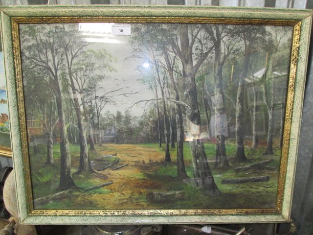 Jan Fairbanks, 'A Quiet Wood' oil on canvas, signed to lower right and inscribed to verso