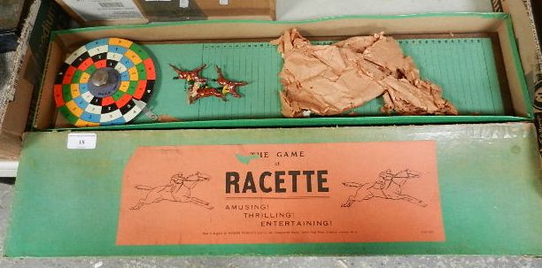 A mid 20th century horse racing game of 'Racette'