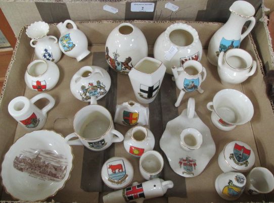 23 pieces of Goss crested china (1 box)