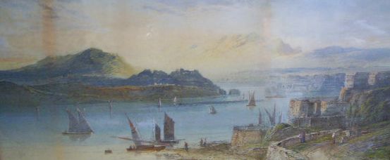 Lennard Lewis (1826-1913), Continental harbour scene, watercolour, signed lower left and dated '