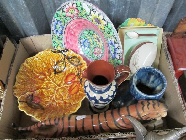 A collection of assorted ceramics to include a Maling lustre bowl, an Allervale ewer, a mid-20th