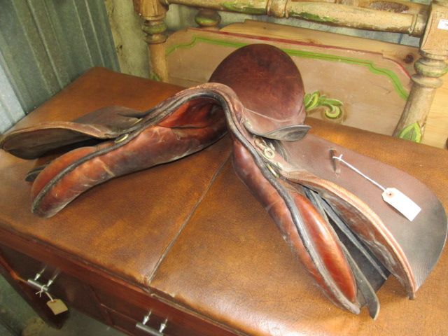 A hand-crafted leather saddle by the 'Ideal' saddle company