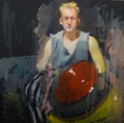 ROBERT LENKIEWICZ (1941-2002) oil o1n canvas, Project 20 Addictive Behaviour `Portrait of 2CV