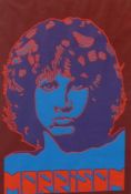 Pop Art a modern poster Jim Morrison (The Doors) signed `Marsh 1990`, from a limited edition of 2,