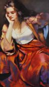 ROBERT LENKIEWICZ (1941-2002) `Esther Silver Locket` signed limited edition print No 11/500, 63cm x