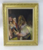 ROBERT LENKIEWICZ (1941-2002) oil on canvas `The Painter with Jenny Gibson` signed, titled and