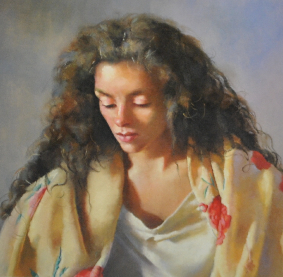 ROBERT LENKIEWICZ (1941-2002) `Study of Anna` signed limited edition print  No 453/750, 42cm x 40cm