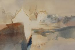 FREDERICK SANDS (1916-1992) watercolour `Quiberon, France`, 40cm x 58cm, signed, Provenance; from