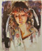 ROBERT LENKIEWICZ (1941-2002) `Study of Mary` signed limited edition print No 307/350, 41cm x 33cm
