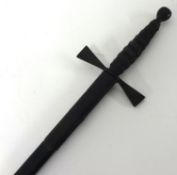 A `Knights Templar` style Masonic sword and scabbard with shagreen hilt