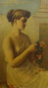 T.LAWRENCE oil on canvas `Portrait of a Lady`, signed 37cmn x 23cm