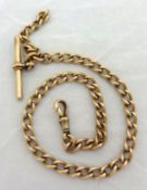 9ct gold watch chain, 31cm, approximately 30.3g