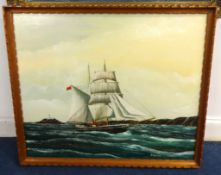 Two marine paintings including P.Deacon, both framed