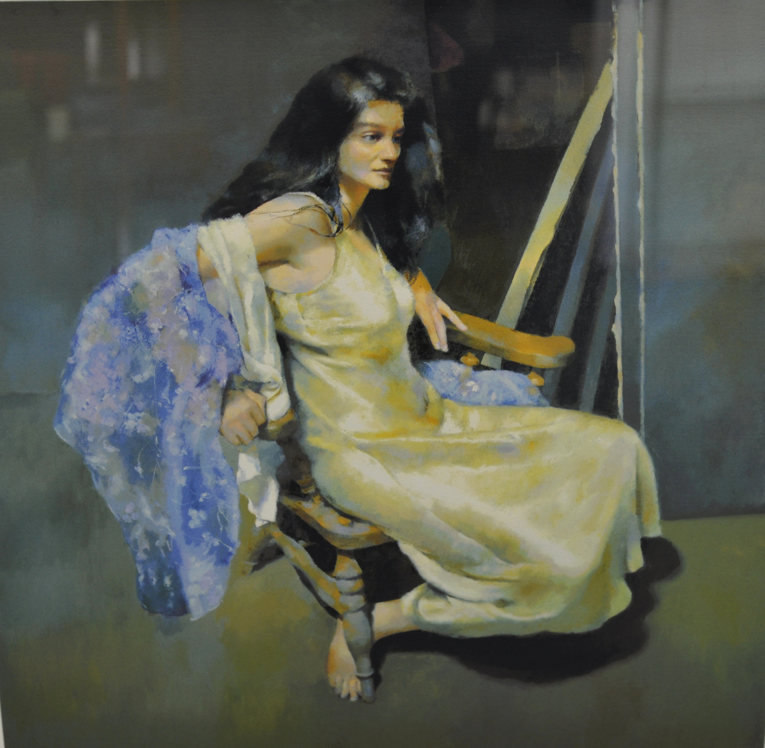 ROBERT LENKIEWICZ (1941-2002) `Esther Seated` signed limited edition print No 23/475, 66cm x 64cm