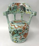20th century Chinese ceramic patio seat, 65cm high