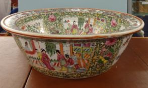 A reproduction Chinese Punch Bowl, 41cm diameter