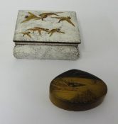 Two Japanese lacquered boxes, one signed
