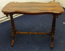 Victorian walnut side table and two others restored (3)