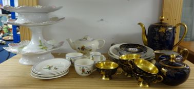 Child`s tea set, nursery plates, box of Wedgwood table ware and Bavarian Haviland part coffee