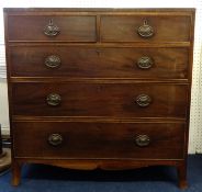 Early 19th century chest of five drawers, 101cm wide