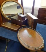 Various wood ware boxes, mirror and tray (6)