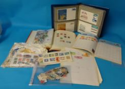 STAMPS an album of Commonwealth Stamps and FDC album, also loose World Stamps (in box)