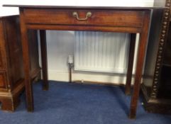 18th century mahogany side table with drawer