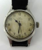 Military Omega Gents wrist watch stamped A.M.68/159 692/56