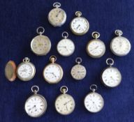 19th century silver open face pocket watch No 199875 t/w twelve others