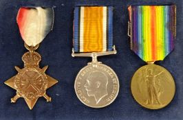 Three WW I medals to J.H. Bullen RN