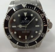 A well kept Gents Rolex stainless steel Submariner wrist watch, 300metres, circa 2007, with