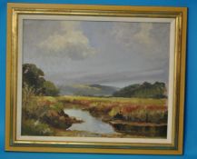 CLAUDE KITTO (1913-1996) oil on board `River Yealm` signed, 39cm x 49cm, with artist label, title