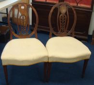 Pair of Georgian `Hepplewhite` chairs
