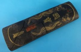 Chinese calligraphers block, 23cm (damaged)