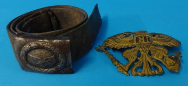 German Luftwaffe and German brass helmet badge (2)