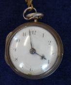 19th century silver pair cased key wind pocket watch, fussee movement, inscribed Williamson,