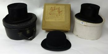 Two top hats and a bowler hat (3)