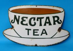 Nectar Tea enamel sign, 54cm wide