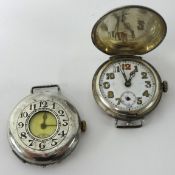 Two silver Trench wrist watches