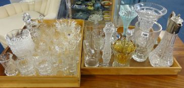 Glass claret jug and a quantity of various other drinking glasses, Coronation dish etc