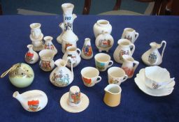 Collection of various crested ware approximately 23 pieces