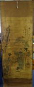 Oriental scroll on parchment paper