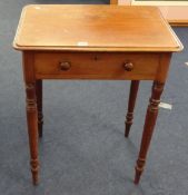 Victorian mahogany side table fitted with drawer