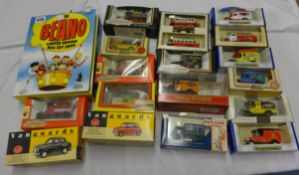 Collection of 18 die cast models including Vanguards, TV , Beano Comic boxed set, Royal Mail etc
