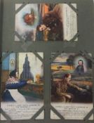 Album of WWI postcards, mainly Bamforth