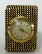 A Ladies Jaeger Le Coultre 9ct gold bracelet watch approximately 43g