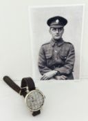 WWI vintage wrist watch with grill and photograph