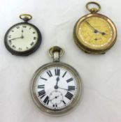 Three various pocket watches including gilt open face pocket watch Henry Brown and Co London