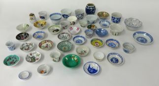 Collection of various oriental dishes